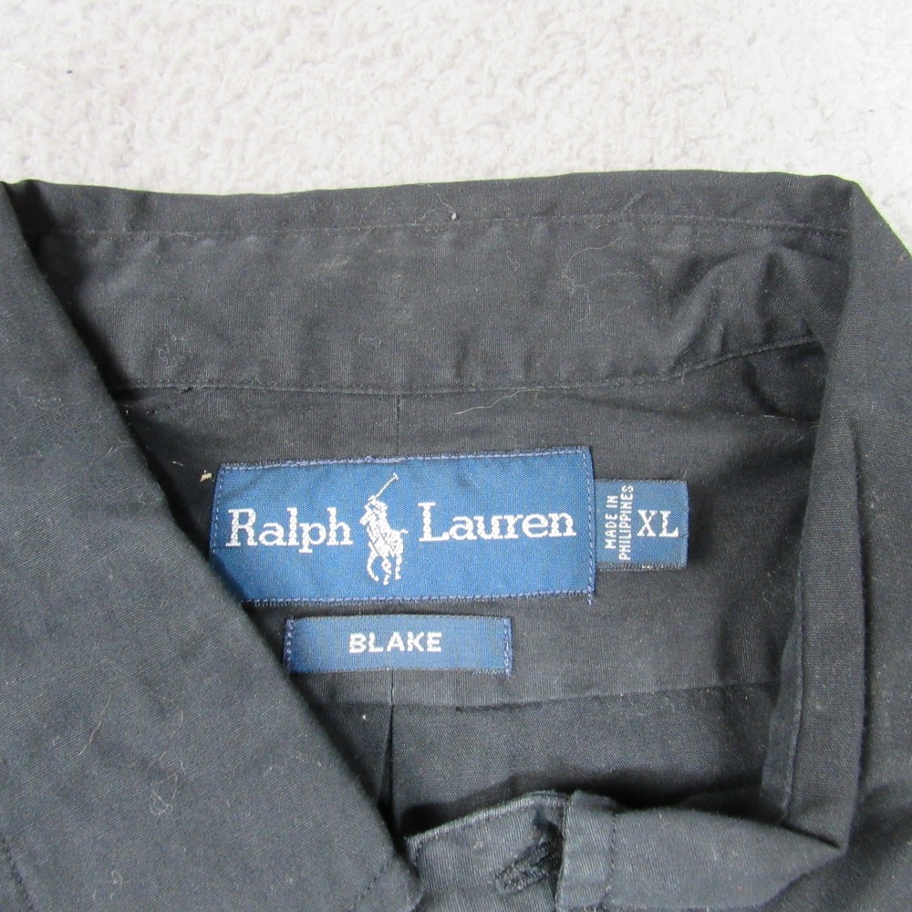 Ralph Lauren Blake Mens XL Black Short Sleeve Button Down Shirt Red Pony NWT - Picture 5 of 8